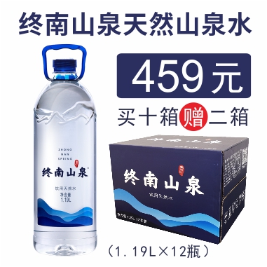 终南山泉1.19L*12瓶(箱装)10赠2